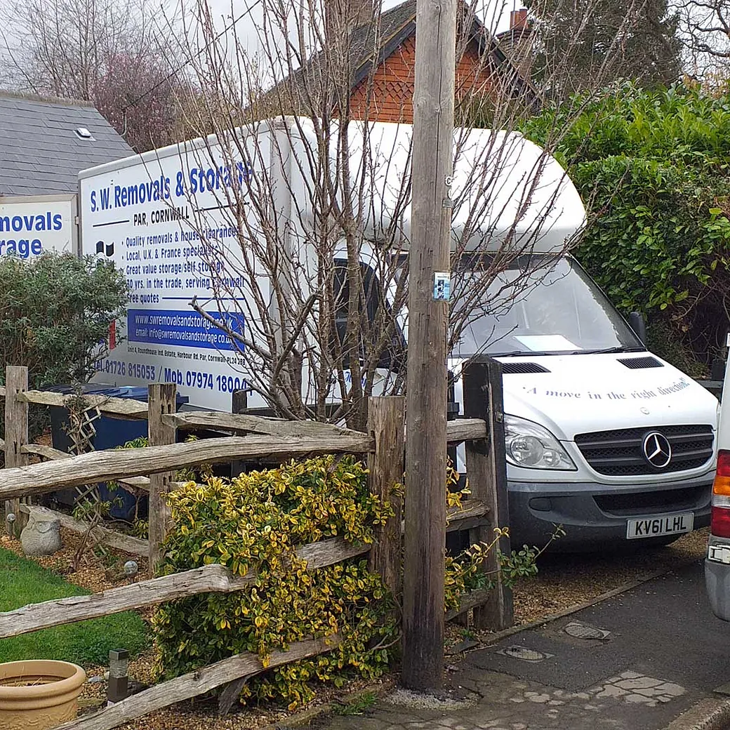 Our moving vans helping a customer